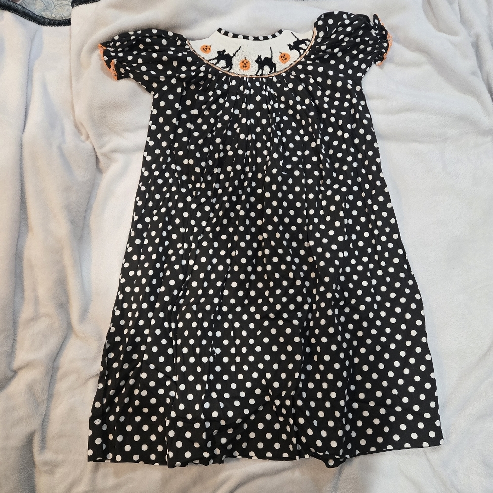Polka Dot Halloween Kids Dress Size 6